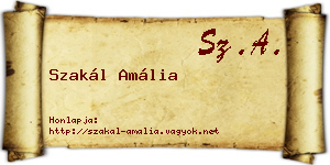 Szakál Amália névjegykártya